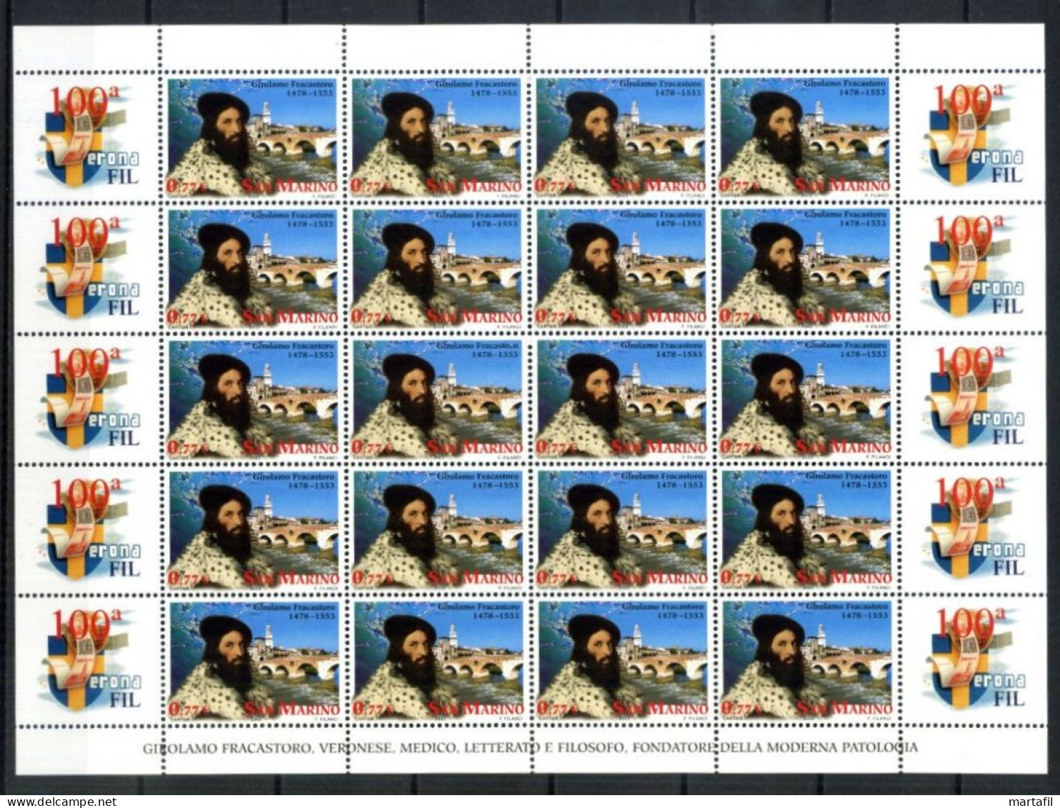 2003 SAN MARINO Veronafi Minifoglio MNH ** - Blocchi & Foglietti