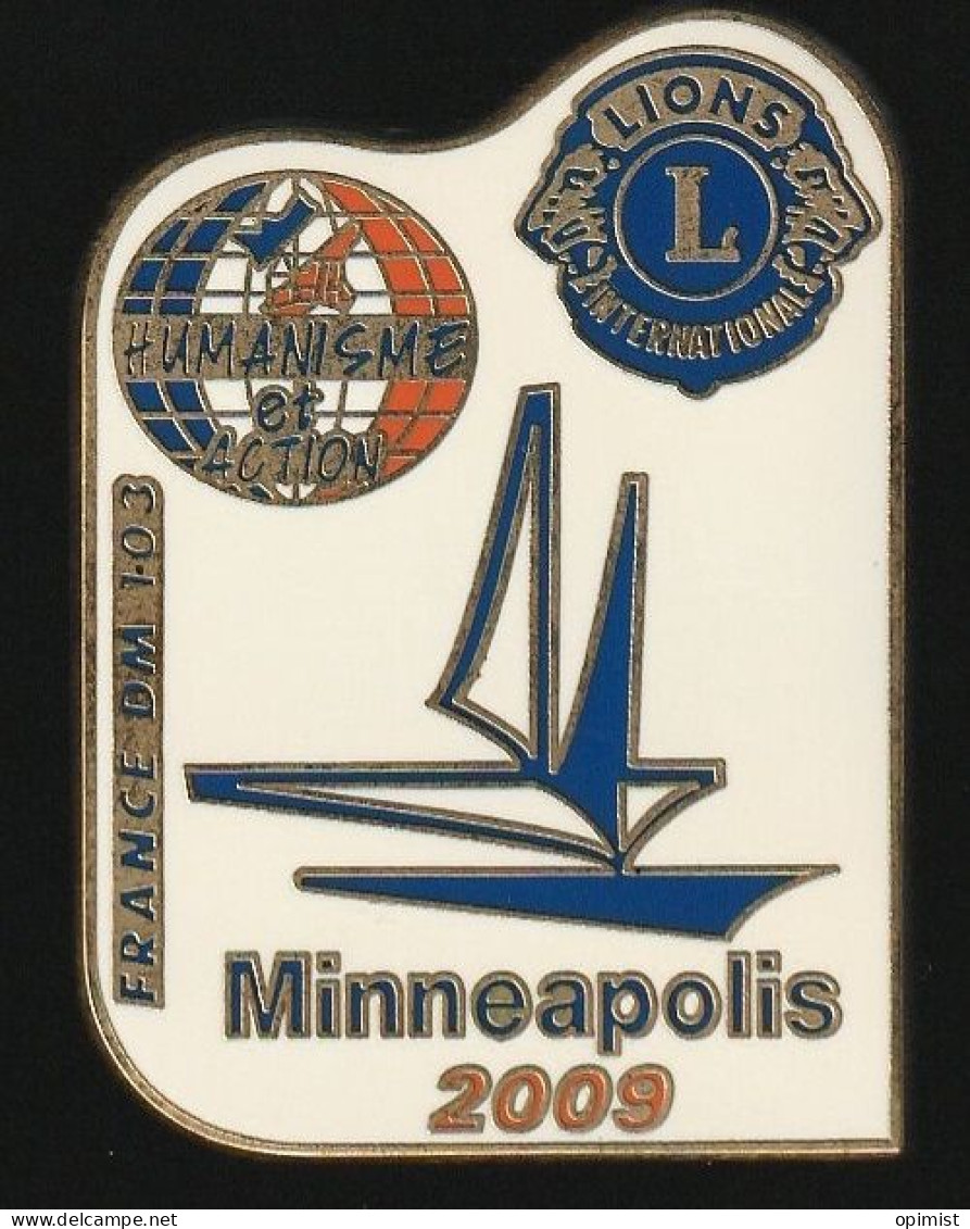 77623-Pin's.Lion's Club.Minneapolis 2009.France DM 1.03.2 Tack - Associations