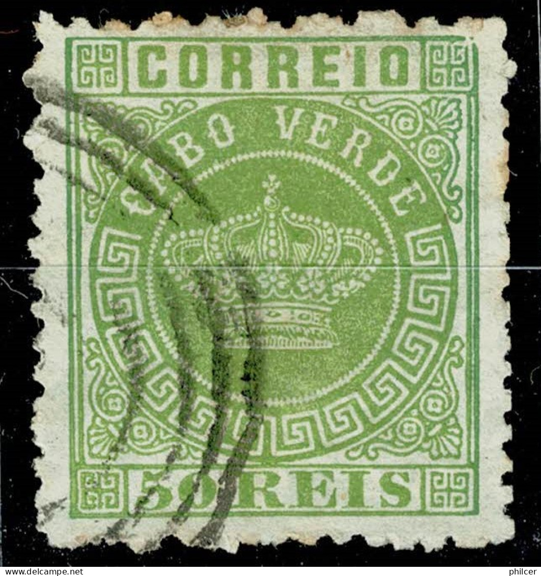 Cabo Verde, 1877, # 6 Dent. 12 3/4, Used - Cap Vert