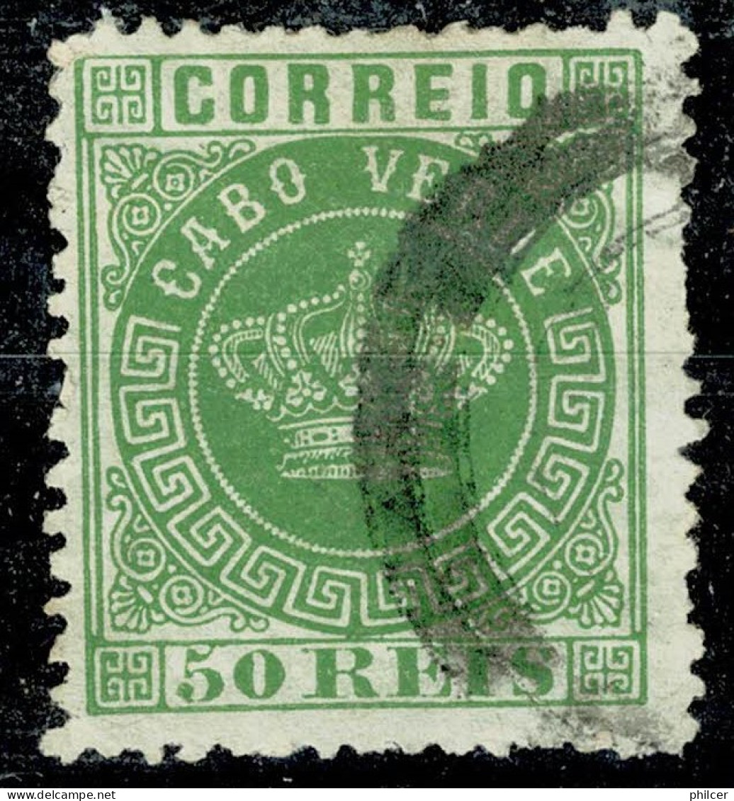 Cabo Verde, 1877, # 6 Dent. 12 1/2, Falta Denteado, Used - Isola Di Capo Verde