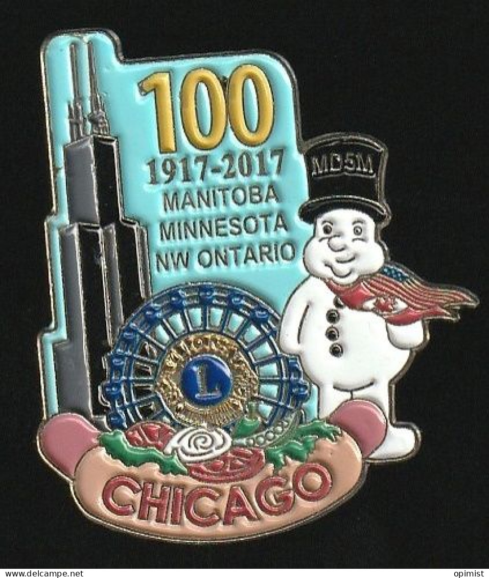 77625-Pin's Lion's Club.Manitoba.Minnesota.NW Ontario.Chicago.2 Tacks. - Associations