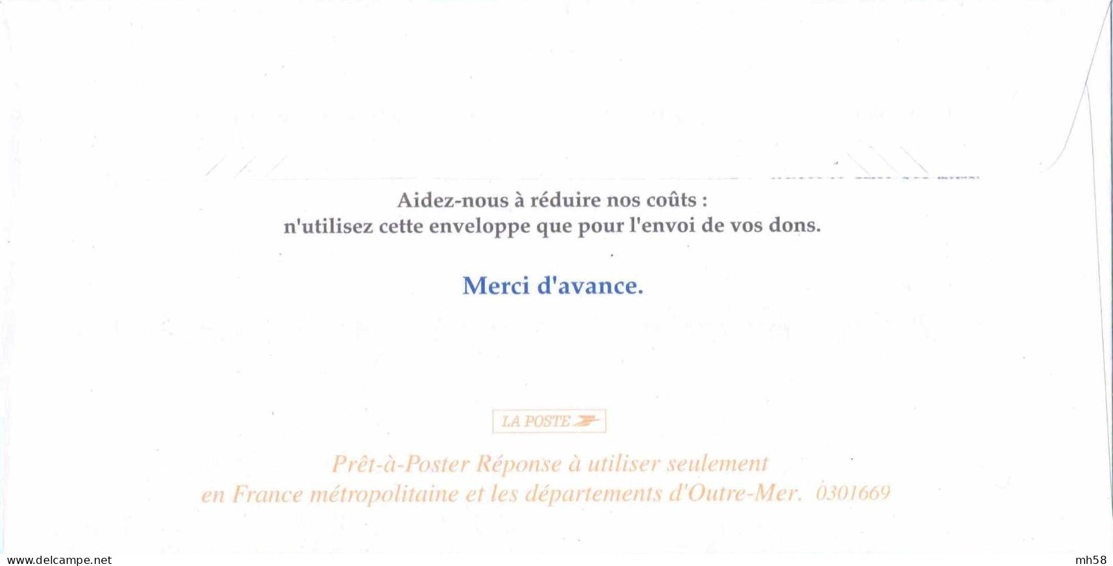 Entier FRANCE - PAP Enveloppe Réponse Petits Frères Et Soeurs Neuf ** - TVP Luquet RF Rouge - PAP: Ristampa/Luquet