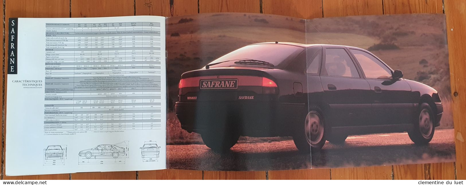 BROCHURE SAFRANE 1992 / 1993 - Automobili