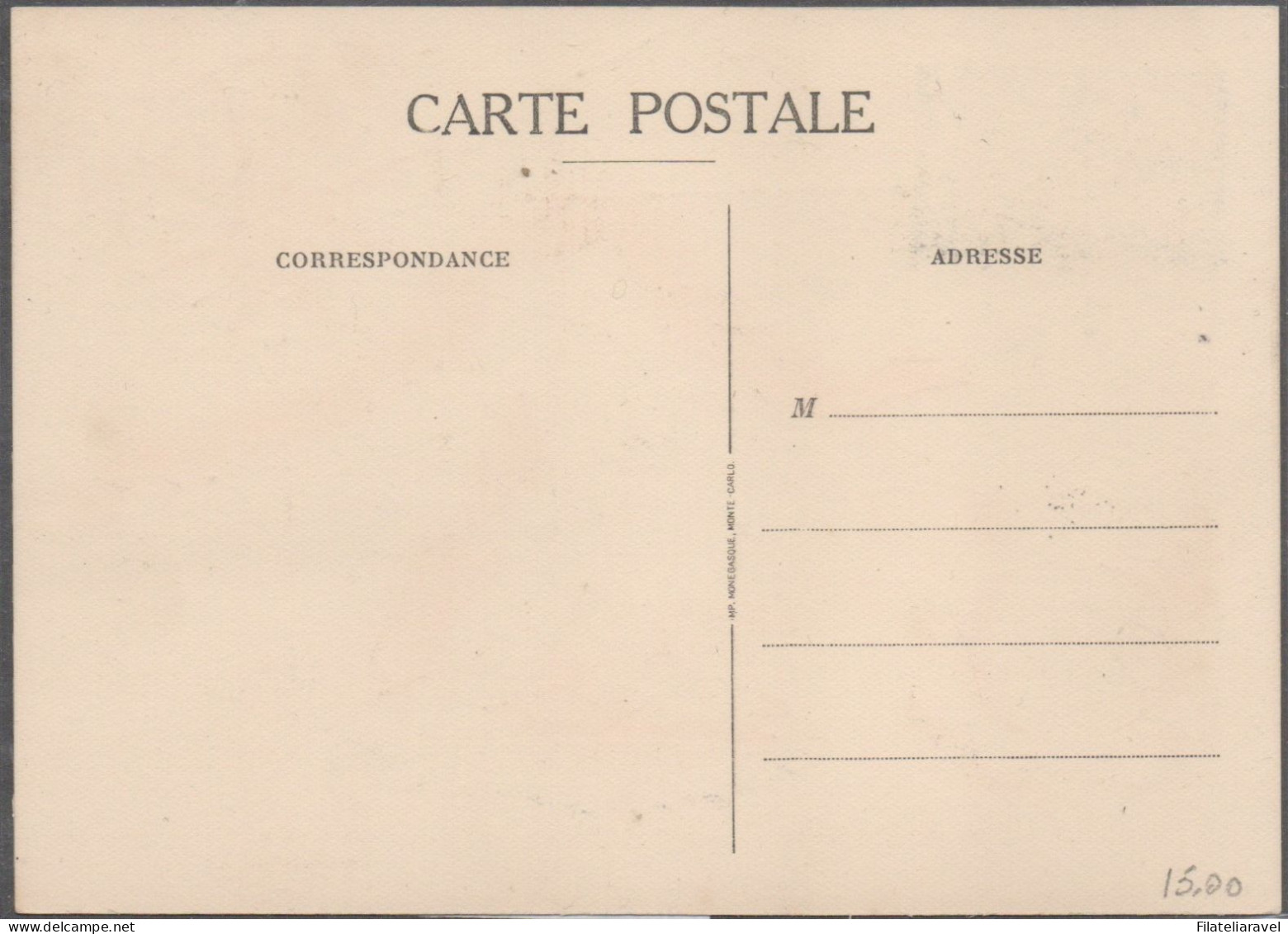 MONACO - 1946 - Cartolina Emessa In Occasione Della Giornata Del Francobollo Del 1946 - Briefe U. Dokumente