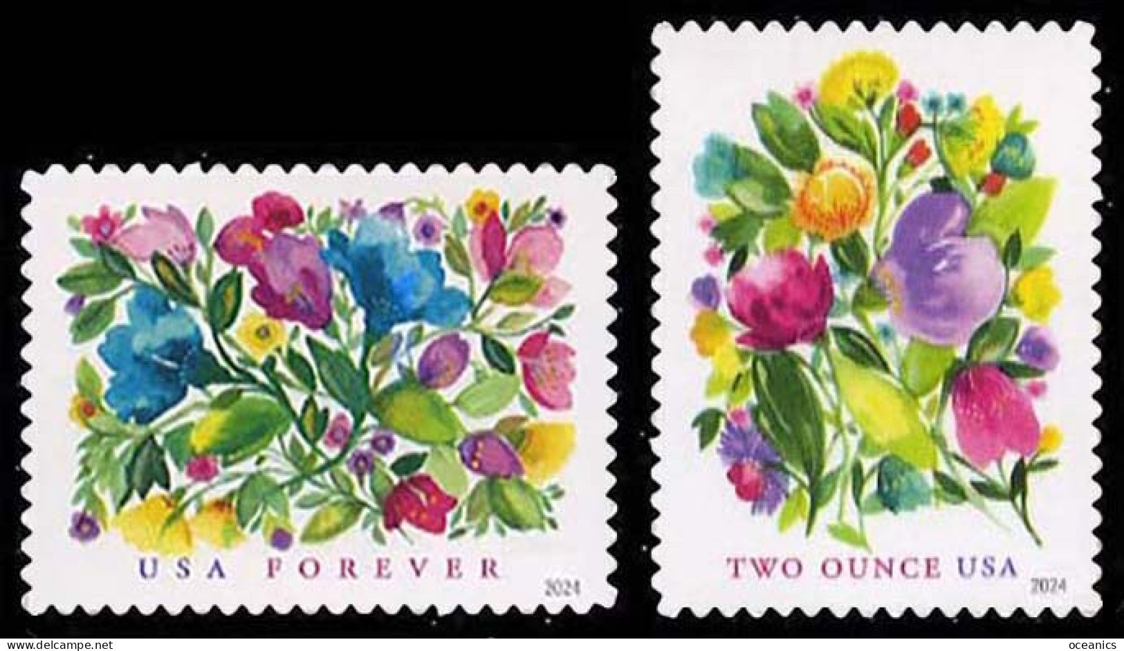 Etats-Unis / United States (Scott No.5849-50 - Wedding & Celebration Blooms Set/2) [**] - Unused Stamps