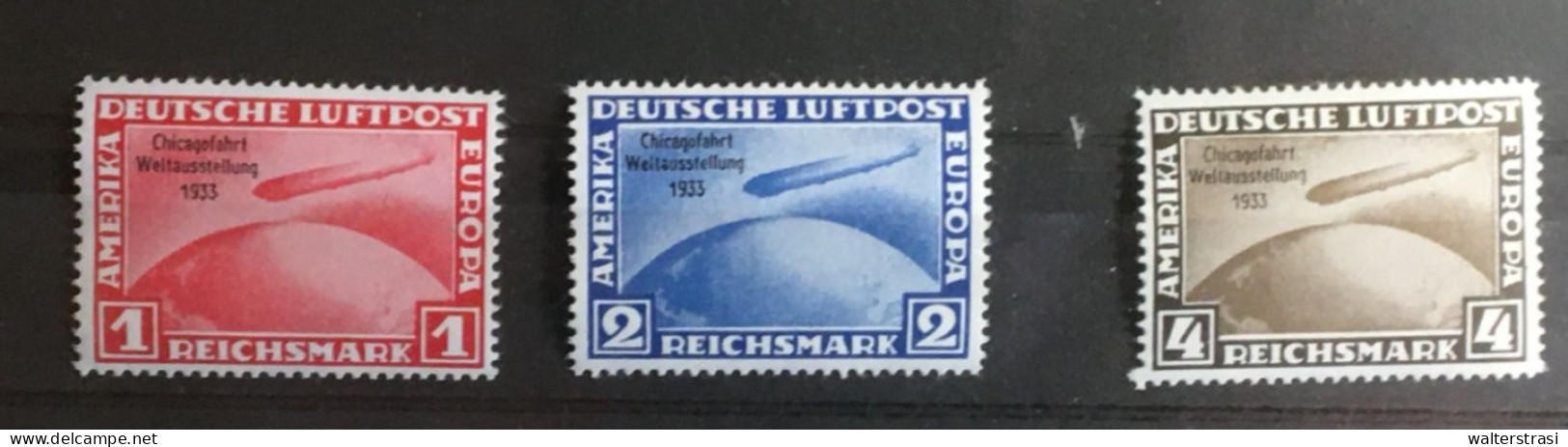 Deutsches Reich " Graf Zeppelin " Mi. Nr. 496 - 98 Als Privater Nachdruck ! - Luft- Und Zeppelinpost