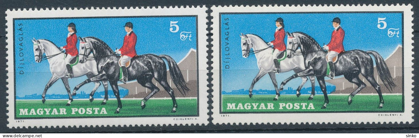 1971. Horse Sport (II.) - Misprint - Varietà & Curiosità