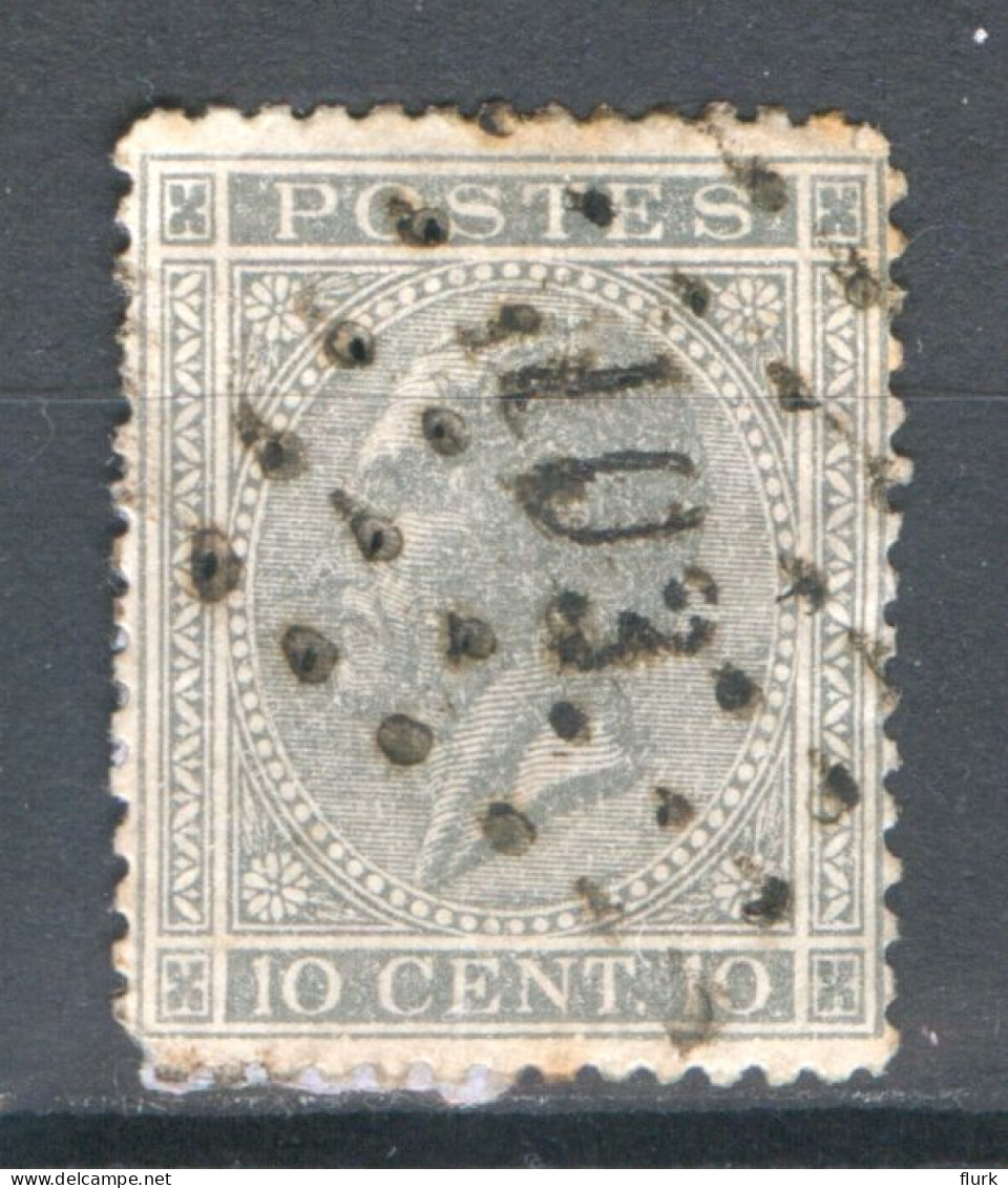 België OCB17 Gestempeld Pt103 Doel COBA €30 - 1865-1866 Profil Gauche