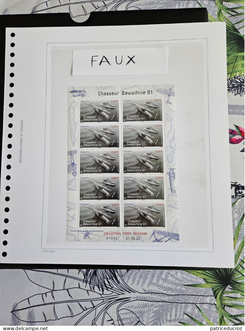 Collection des 27 feuillets neuf** ( 1997- 2023 ) de la poste aérienne + un faux dans un album Yvert & Tellier