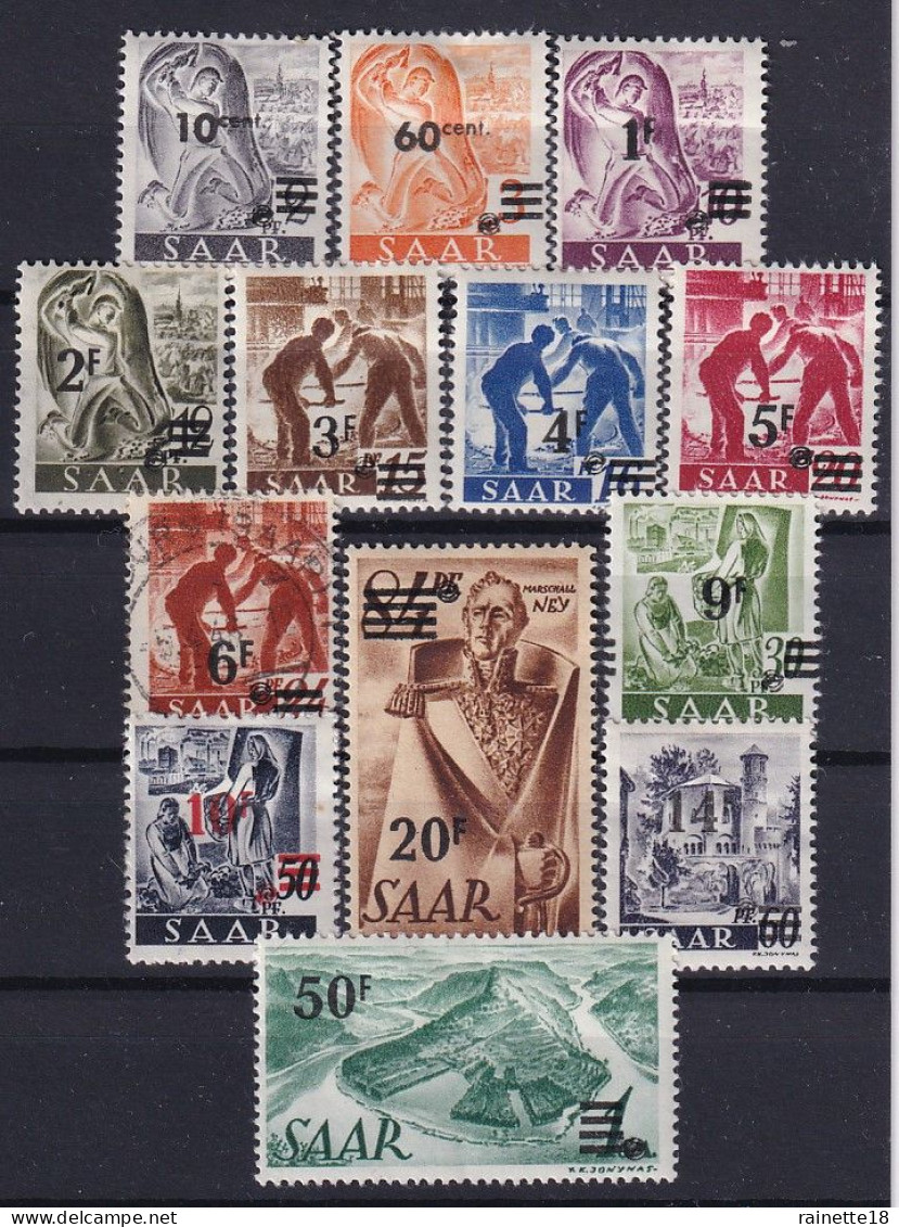 Sarre     216/228 * - Unused Stamps