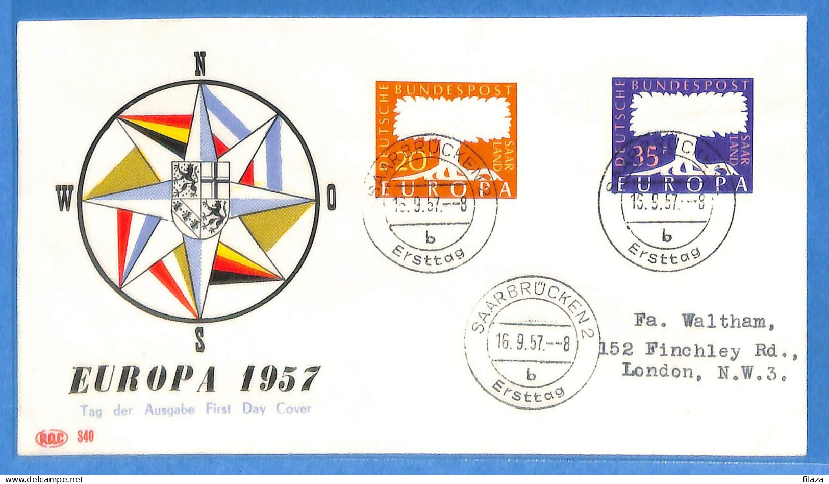 Saar - 1957 - Carte Postale FDC De Saarbrücken - G31892 - FDC