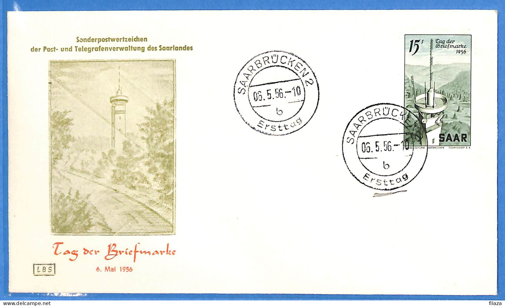 Saar - 1956 - Carte Postale FDC De Saarbrücken - G31890 - FDC