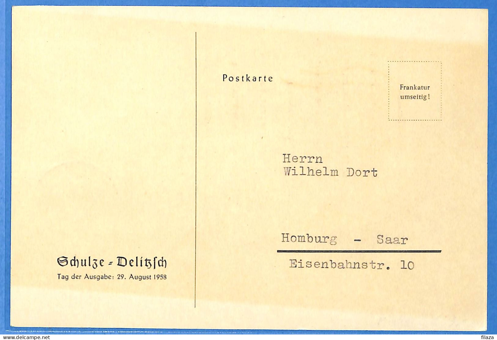 Saar - 1958 - Carte Postale FDC De Saarbrücken - G31879 - FDC