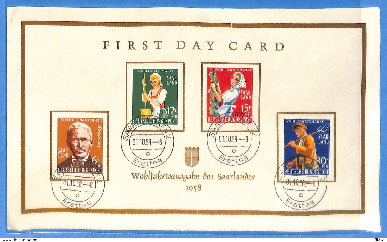 Saar - 1958 - Carte Postale FDC De Saarbrücken - G31881 - FDC