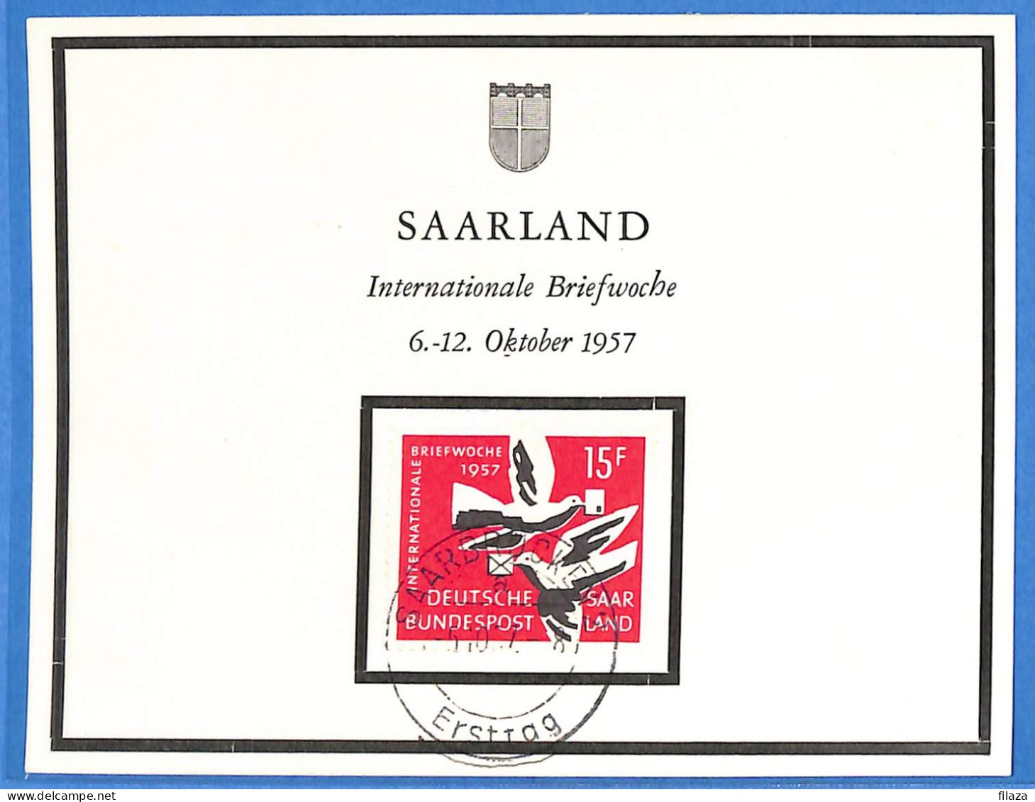 Saar - 1957 - Carte Postale FDC De Saarbrücken - G31870 - FDC