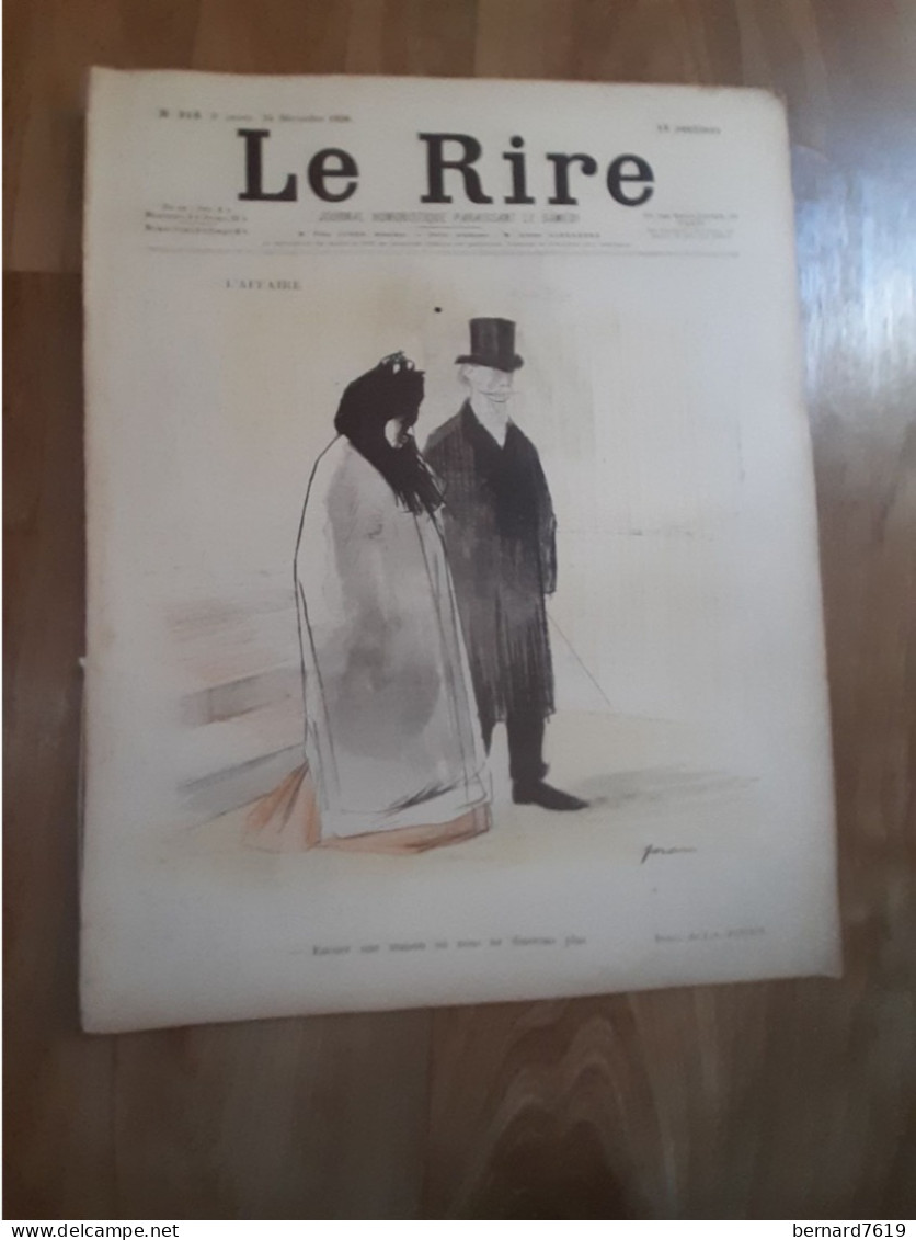Journal Humoristique - Le Rire N° 216 -  Annee 1898 - Dessin  De Jl  Forain - G Delaw - 1850 - 1899