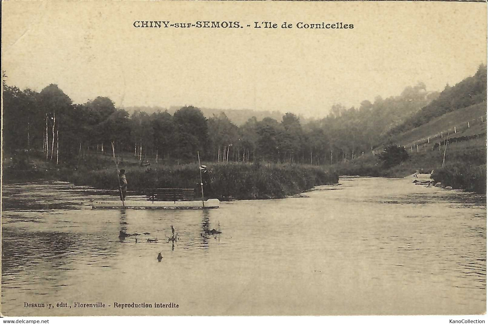 Chiny-sur-Semois, L'Ile De Cornivelles, Gelaufen 1913 - Chiny