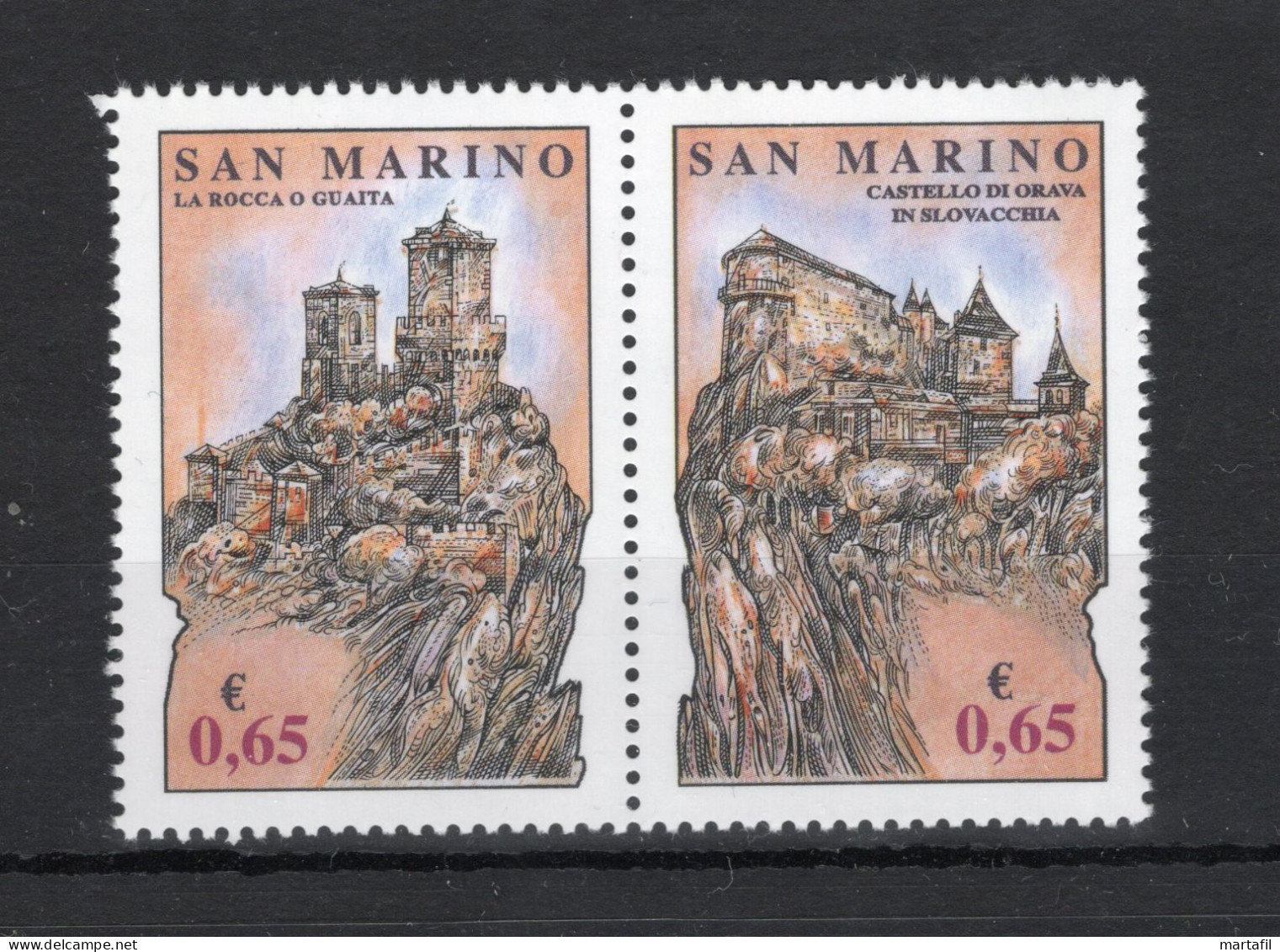 2007 SAN MARINO SET MNH ** 2151/2152 Rocche Di Libertà, Congiunta Con Slovacchia - Unused Stamps