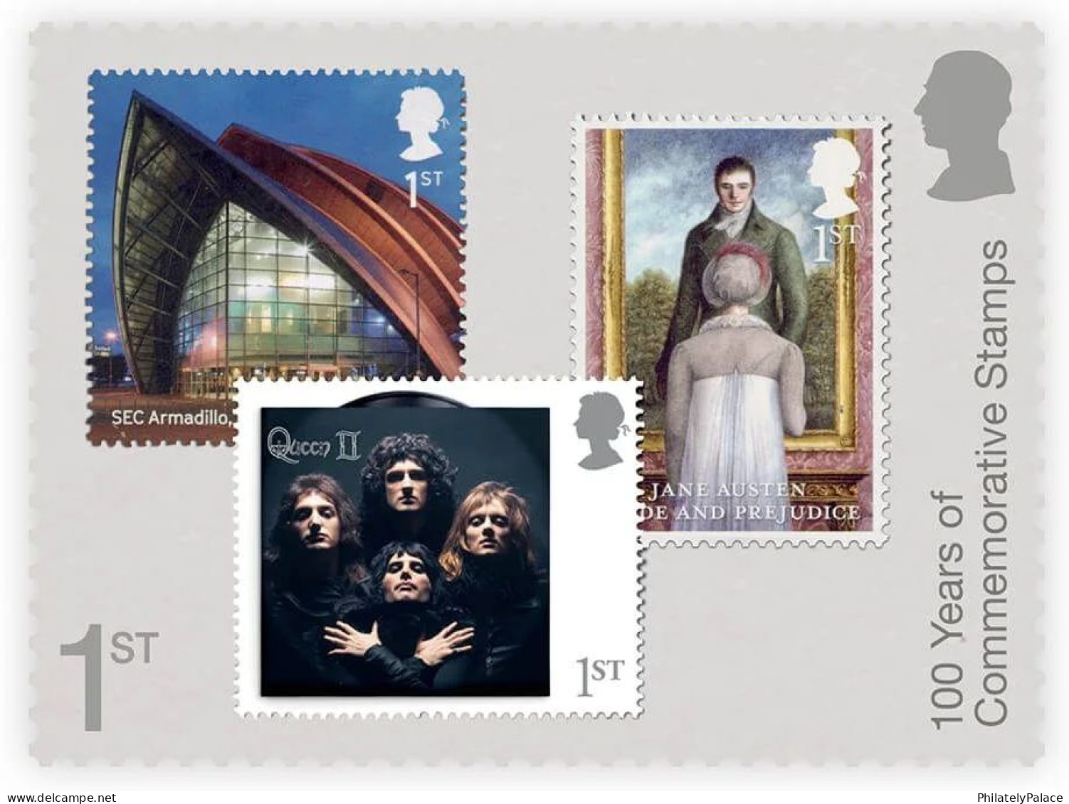 Great Britain (UK) New 2024 ,Stamp on Stamp, Lion,Queen,Butterfly,Flower,Music,Presentation Pack, Set of 10, MNH (**)