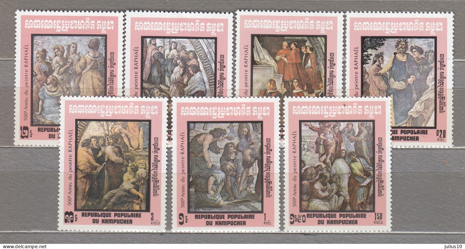 KAMPUCHEA 1983 Painting Raphael Mi 480-486 MNH(**) #34065 - Kampuchea