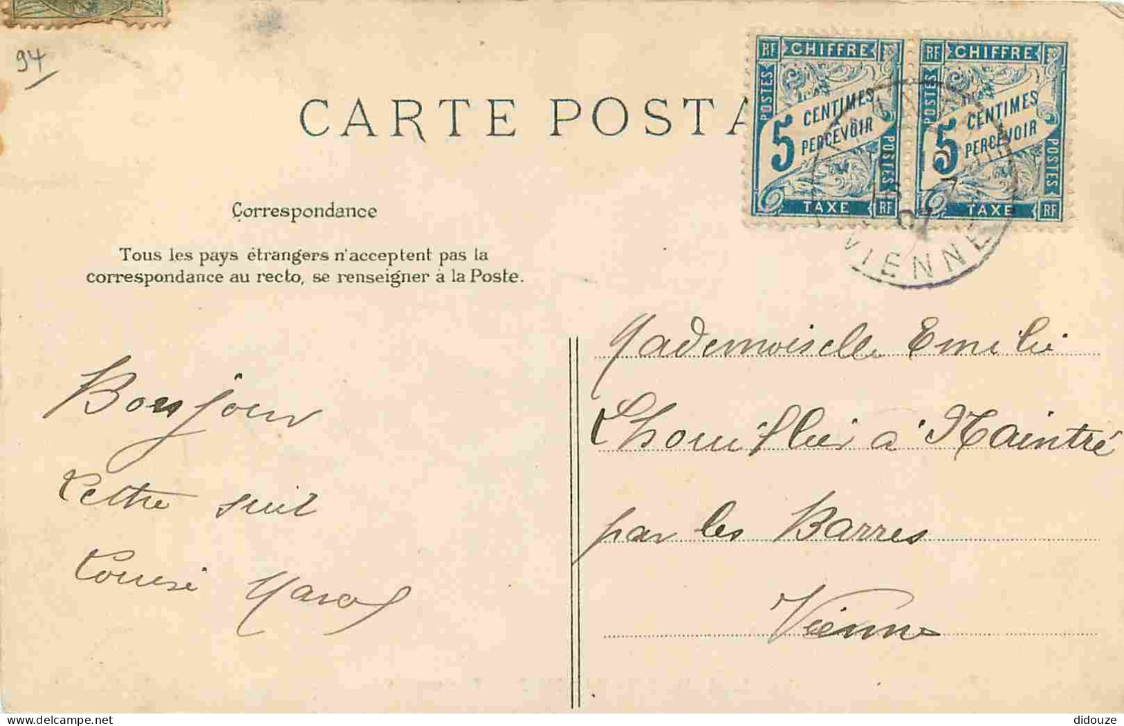 94 - Limeil Brevannes - Panorama - CPA - Oblitération Ronde De 1907 - Voir Scans Recto-Verso - Limeil Brevannes