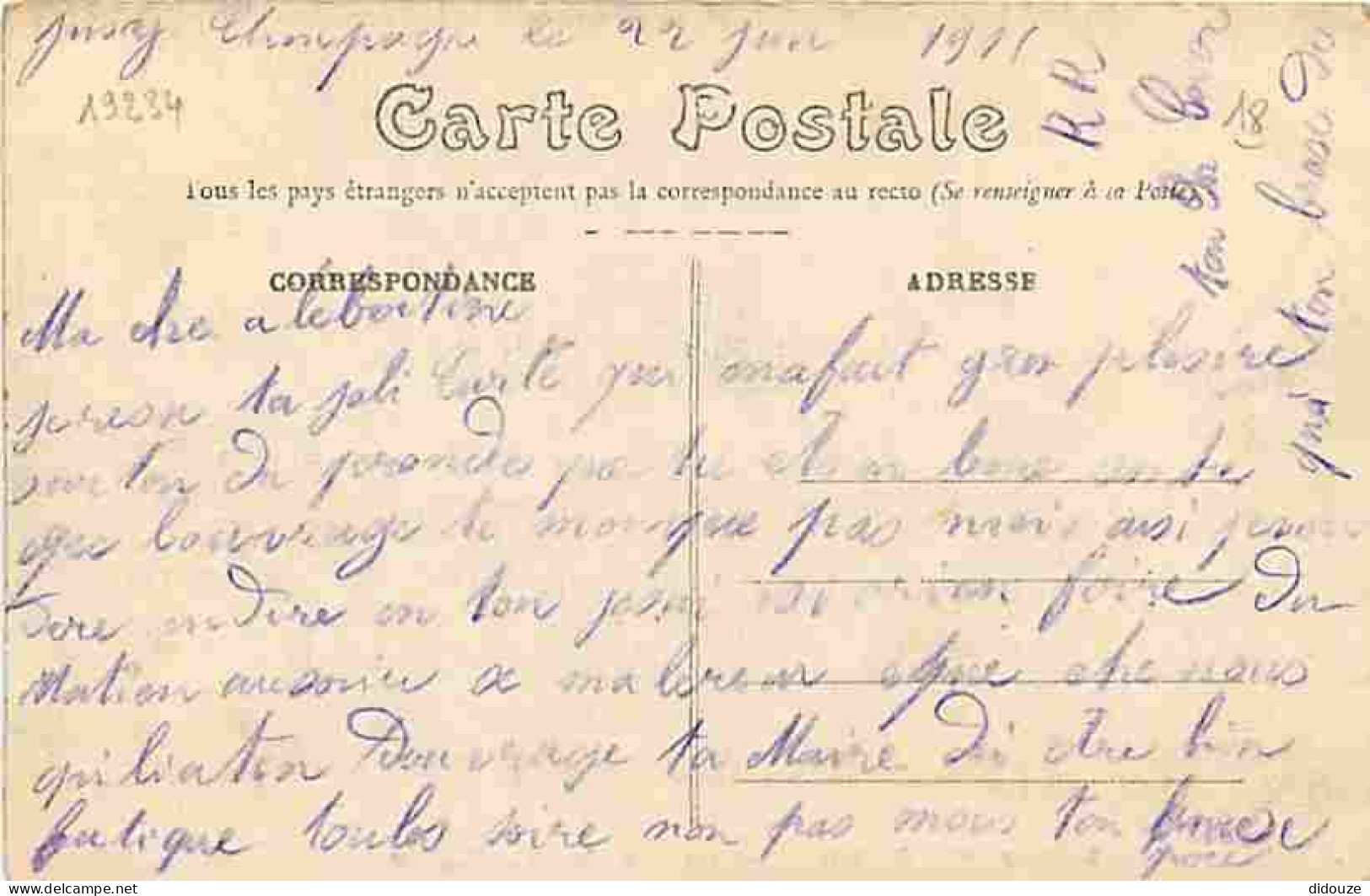 18 - Avord - Camp D'Avord - Rue De La Poste - Logement D'Officier - Animée - Enfants - Correspondance - Oblitération Ron - Avord