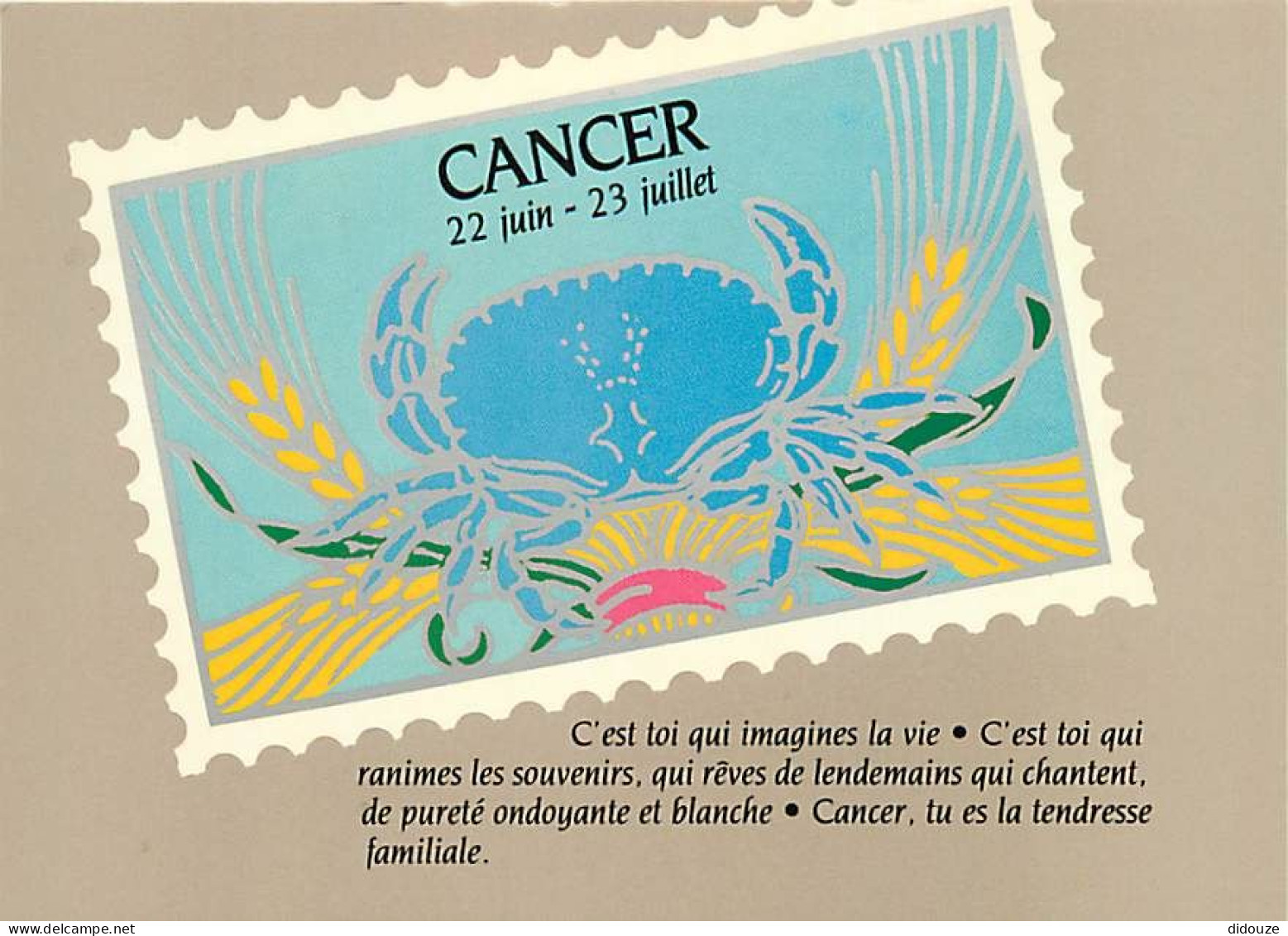 Astrologie - Cancer - Illustration - CPM - Carte Neuve - Voir Scans Recto-Verso - Astrologie