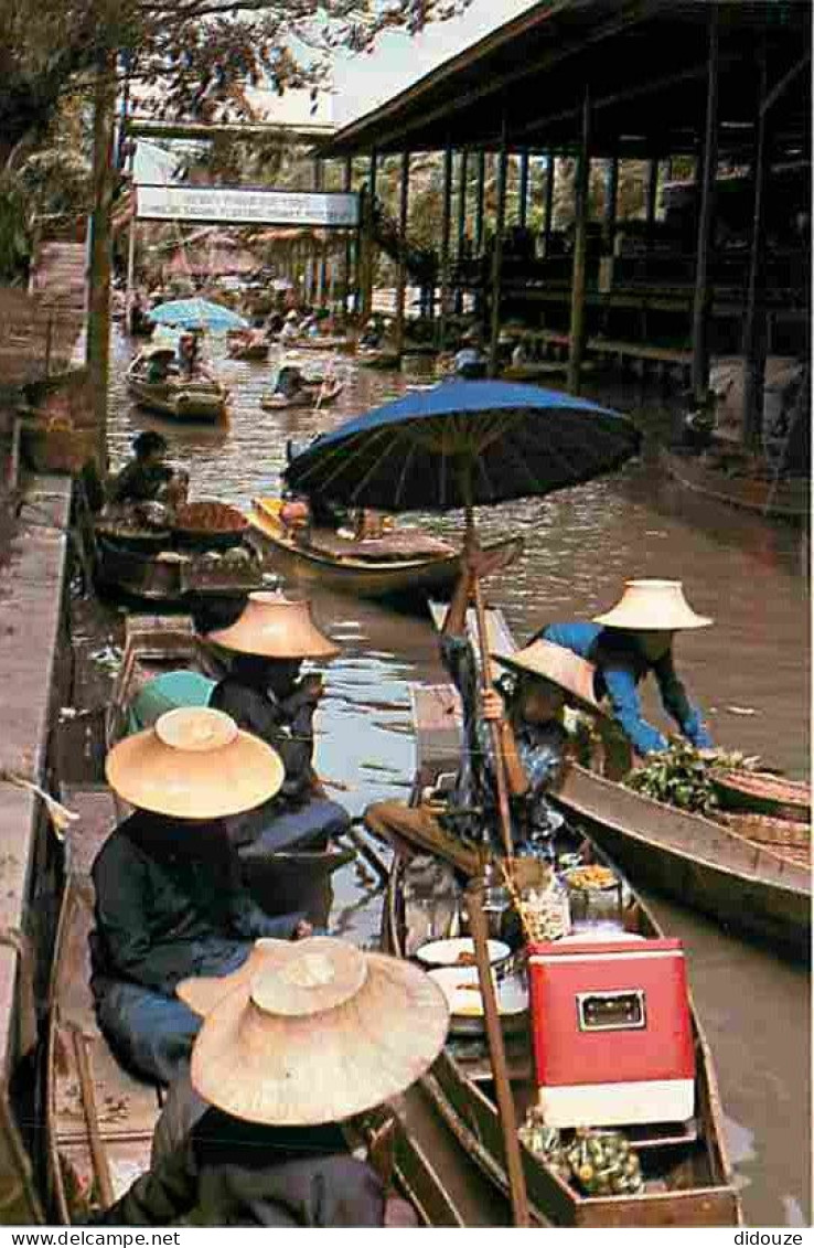 Thailande - Boat Vendors Plying Along A Klong-part Of The Floating Market Scene At Damnoen Saduak - Marché Sur L'eau - C - Tailandia