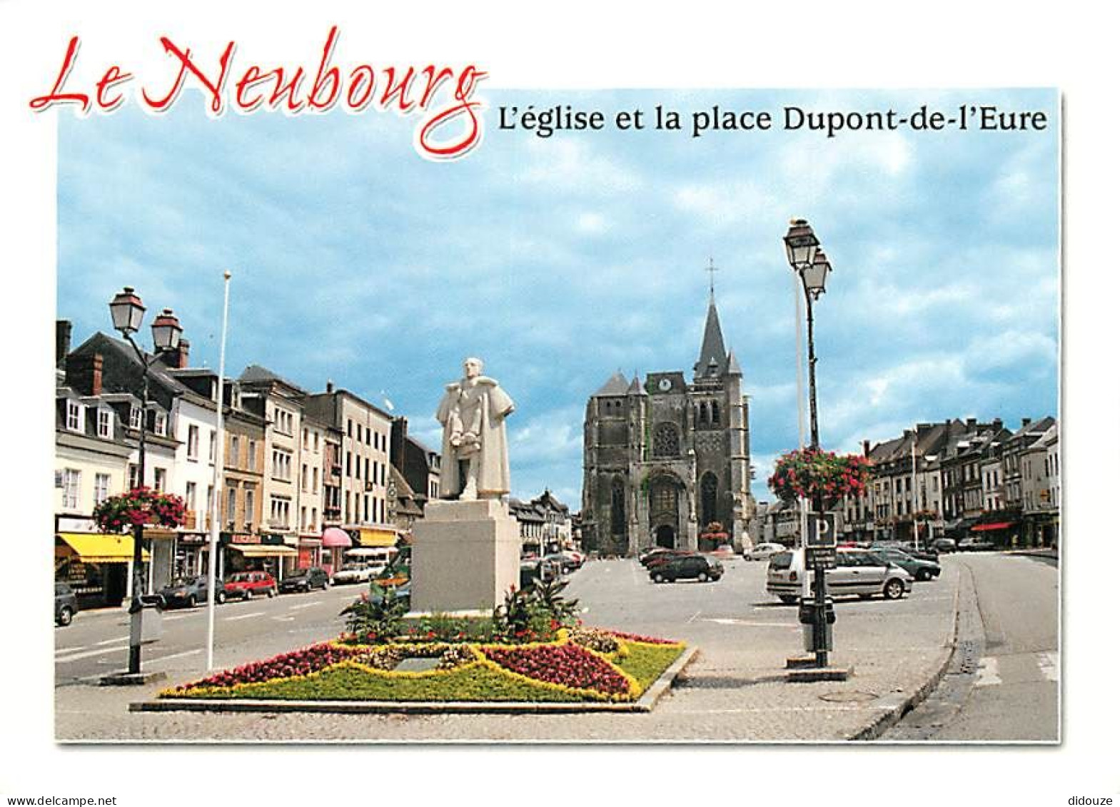 27 - Le Neubourg - L'église Et La Place Dupont-de-l'Eure - Automobiles - CPM - Voir Scans Recto-Verso - Le Neubourg