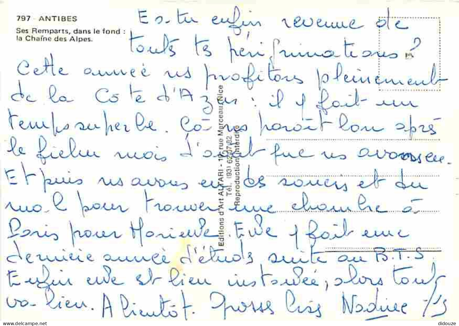 06 - Antibes - Les Remparts - Dans Le Fond La Chaine Des Alpes - CPM - Voir Scans Recto-Verso - Antibes - Les Remparts