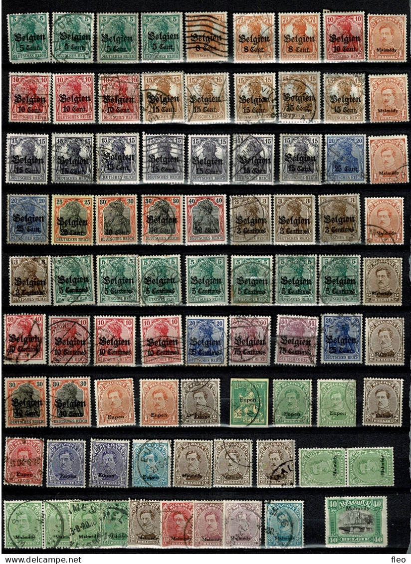 1914/18  VERZAMELING */° BEZETTINGS ZEGELS / COLLECTION TIMBRES */° : Occupation Allemagne - Altri & Non Classificati