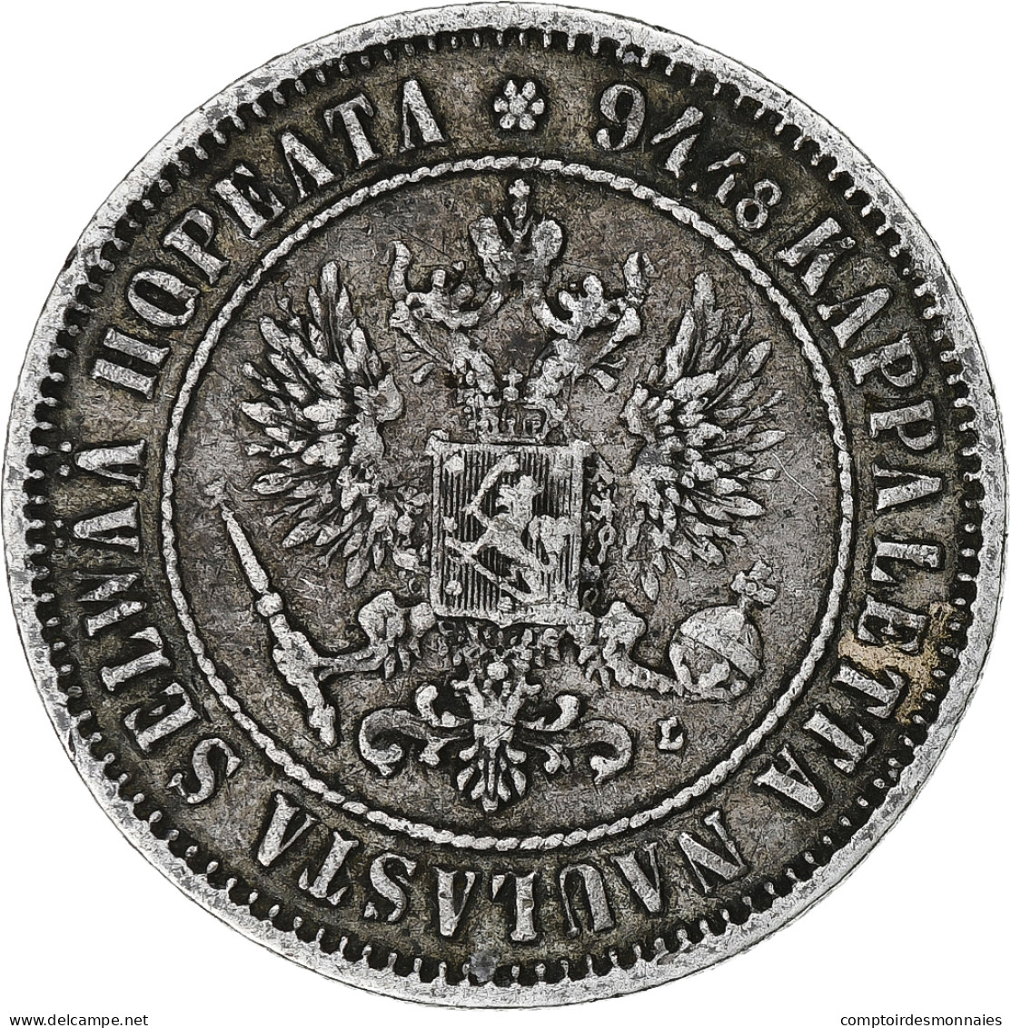 Finlande, Alexander III, Markka, 1892, Helsinki, Argent, TTB+, KM:3.2 - Finland