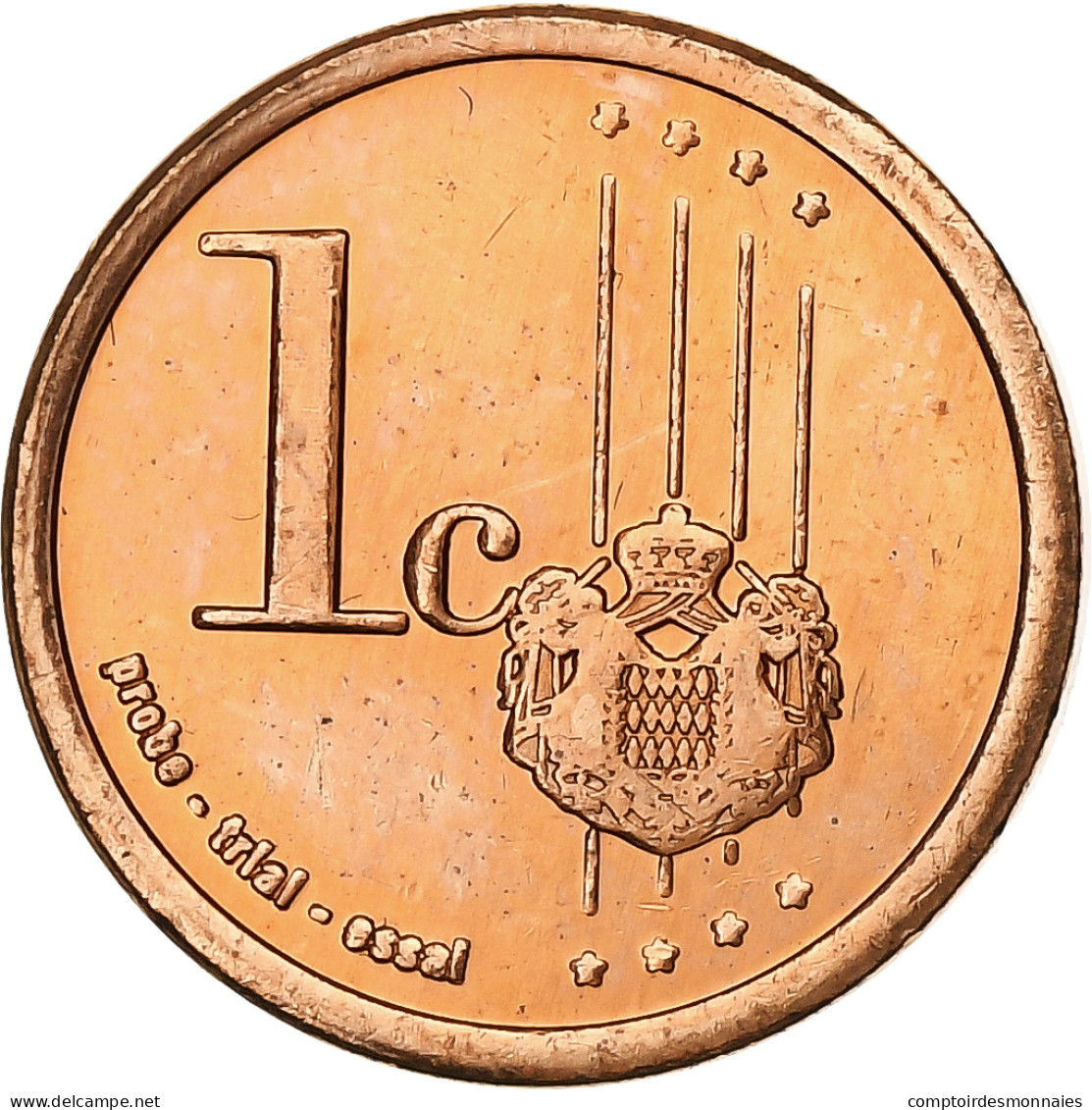 Monaco, Euro Cent, Unofficial Private Coin, 2006, Cuivre Plaqué Acier, SPL+ - Private Proofs / Unofficial