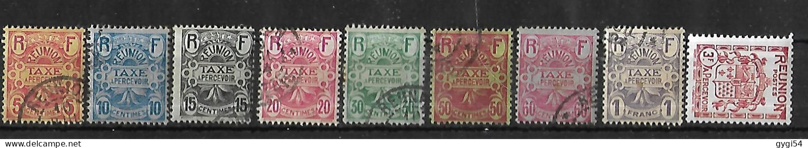 REUNION 1933 Timbres Taxe Cat Yt N° 16 à 25 N** MNH - Portomarken