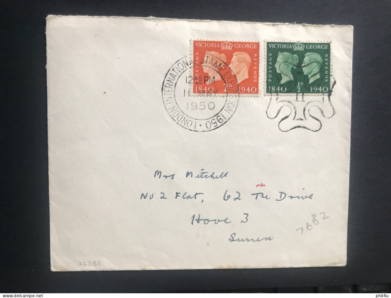 1950 GB KGVI LISE 2 Covers With Maltese Cross No. 11 And 13 See Photos - Briefe U. Dokumente