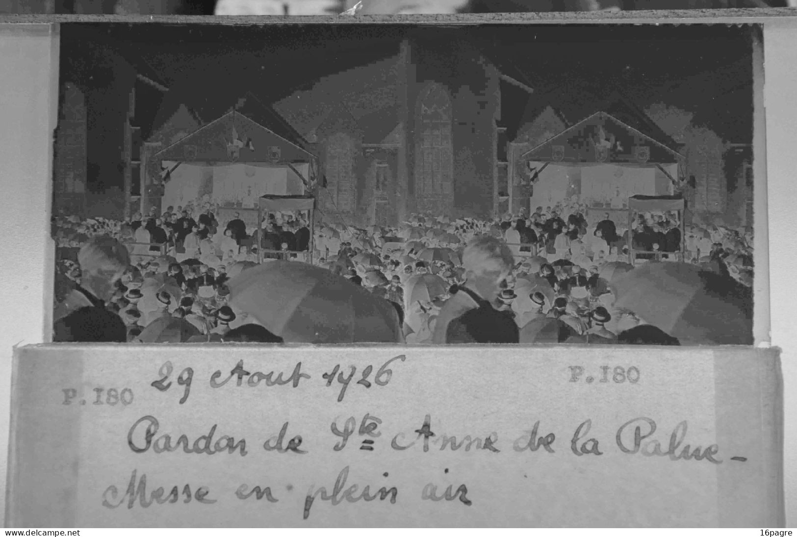 LOT 11 PLAQUES DE VERRE STÉRÉO, PARDON Ste ANNE PALUD, MORGAT, DINAN, PLONEVEZ, SAINT-BRIEUC, ETC…1923 Á 1926 - Glasplaten