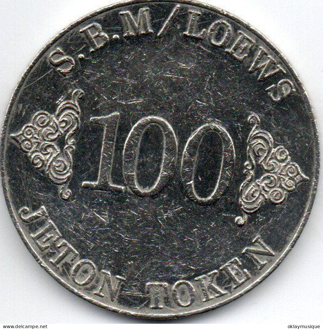 Jeton Token De Monaco 100 = 100frs Année 1980 Poids 35gr 44 Millimetre - Casino