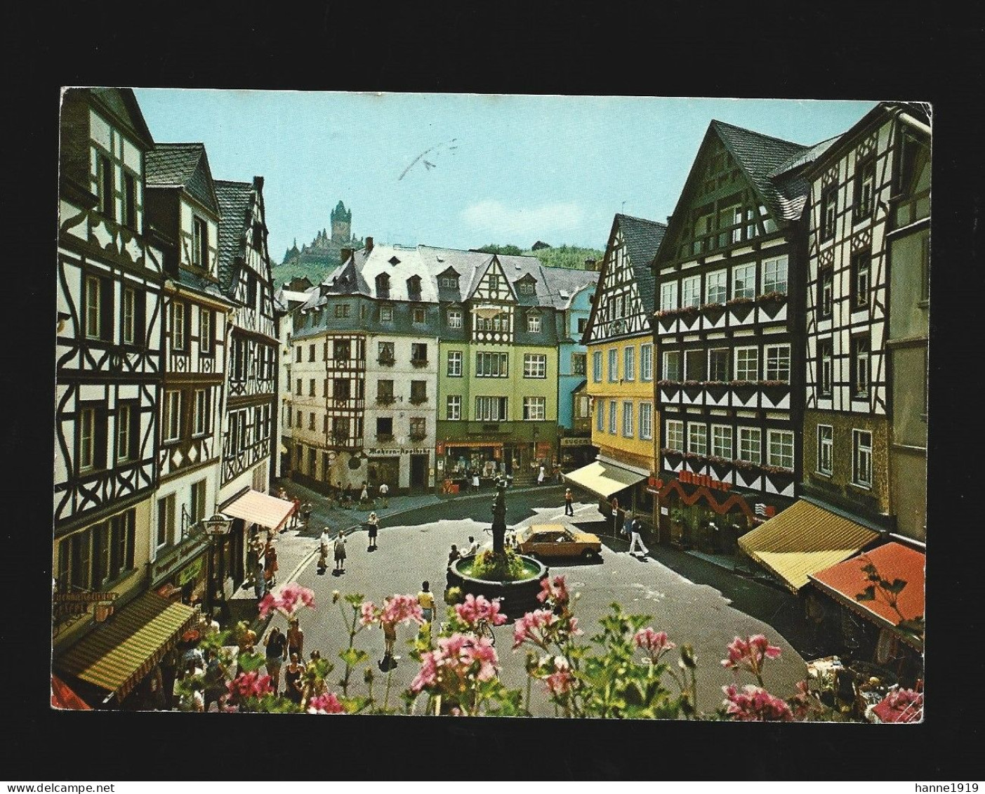 Cochem Mosel Marktplatz Mit St Martinsbrunnen Photo Carte Briefstempel 1979 Cochem Htje - Cochem