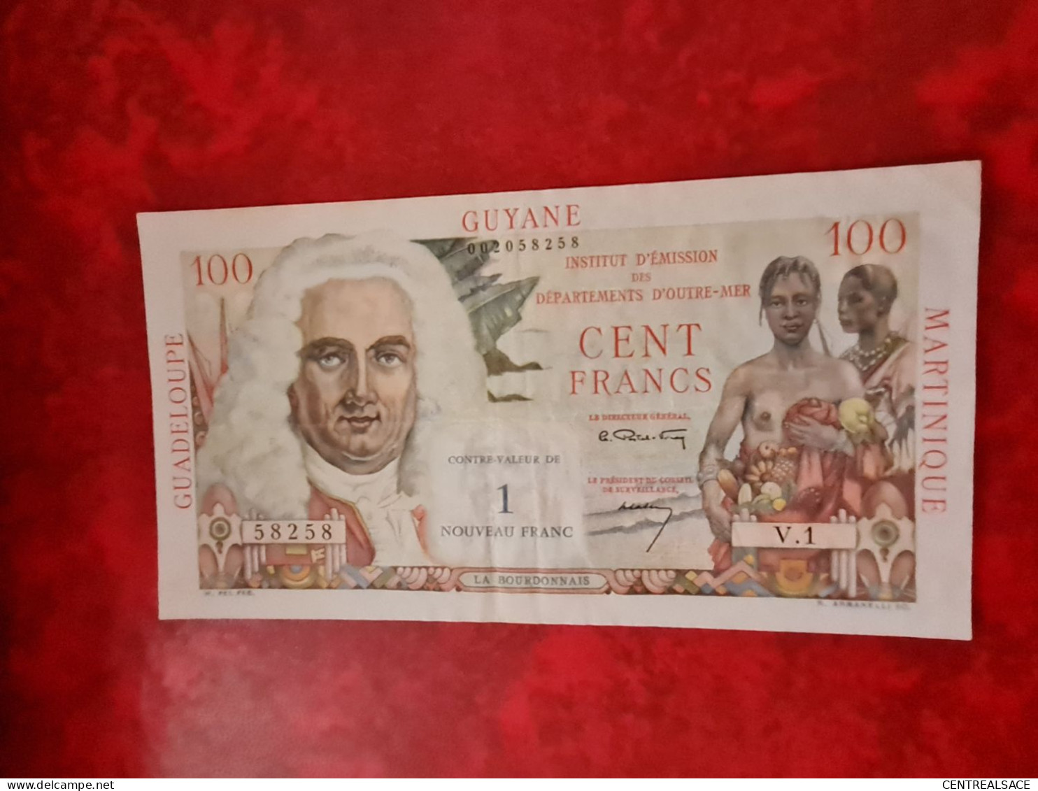 BILLET 100 FRANCS BANQUE DE  GUYANE GUADELOUPE MARTINIQUE OUTRE MER 1 NOUVEAU FRANC - Non Classés