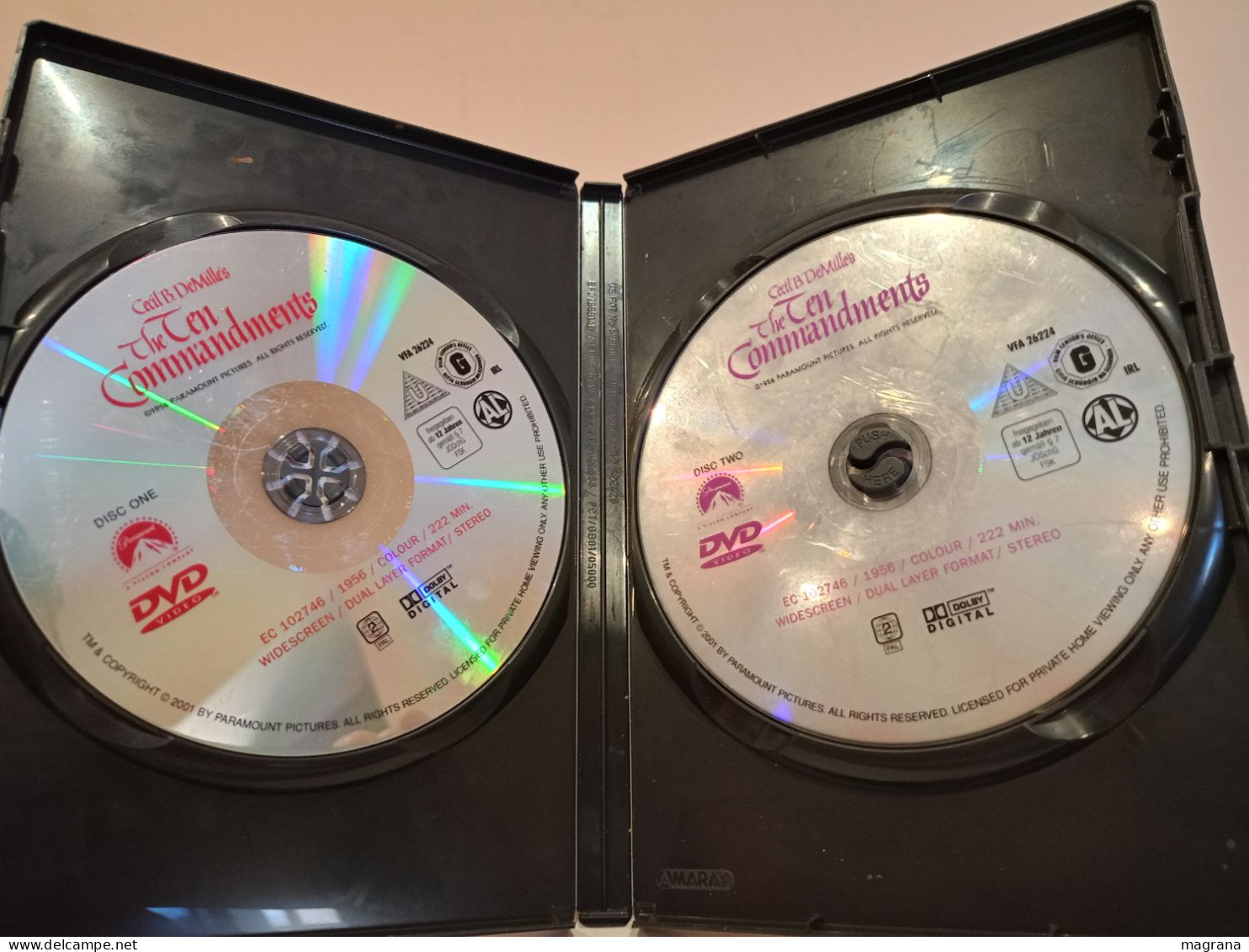 Película Dvd. Los Diez Mandamientos. De Cecil B. DeMille. Introducción Por Cecil B. DeMille. Widescreen Collection. 2000 - Historia