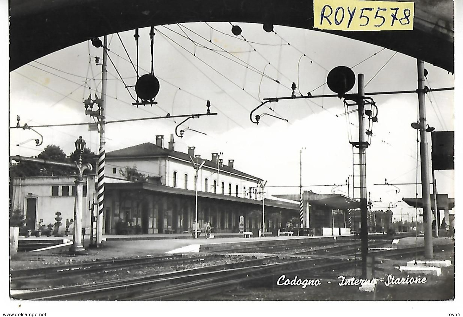 Lombardia-milano-codogno Bella Veduta Interno Stazione Ferroviaria Codogno Anni 50 60 - Otros & Sin Clasificación