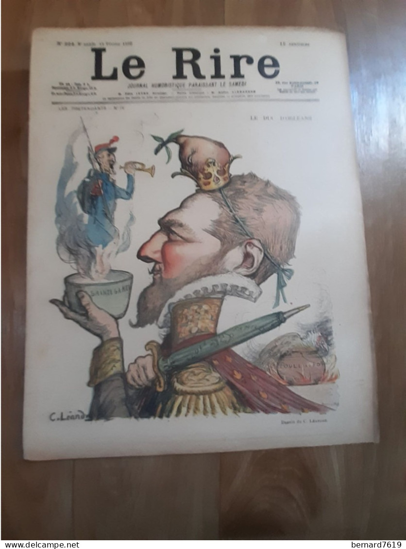 Journal Humoristique - Le Rire N° 224 -  Annee 1899 - Dessin C Leandre -  Depaquit -  Le Duc D'orlens - Les Pretendants - 1850 - 1899