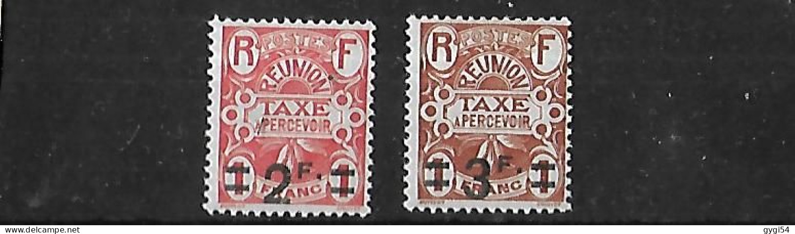 REUNION 1927  Timbres Taxe Cat Yt N° 14 Et 15 N* MLH - Timbres-taxe