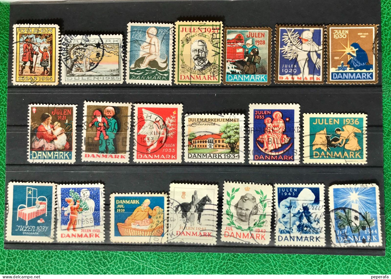 Denmark 1924 - 1944, COLLECTION Poster Stamp JULEMÆRKER Mærker Cinderella Vignette JULE - Variétés Et Curiosités