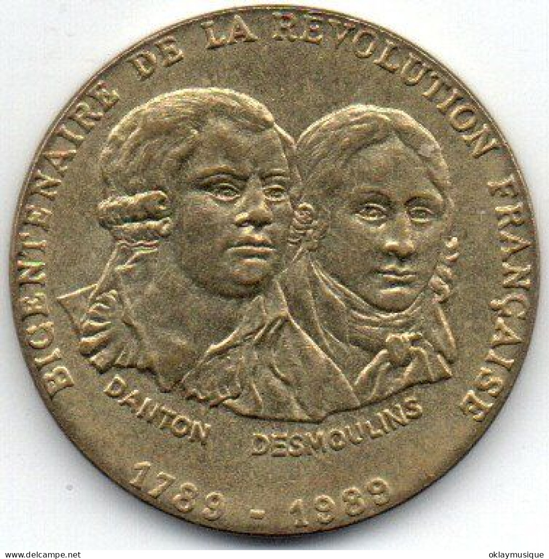 Medaille Du Bicentenaire De La Révolution Danton Et Desmoulin 1789-1989  (monnaie De Paris) - Casino