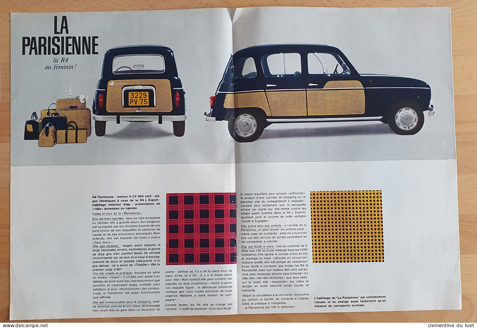 DOCUMENTS BROCHURE RENAULT 4 L