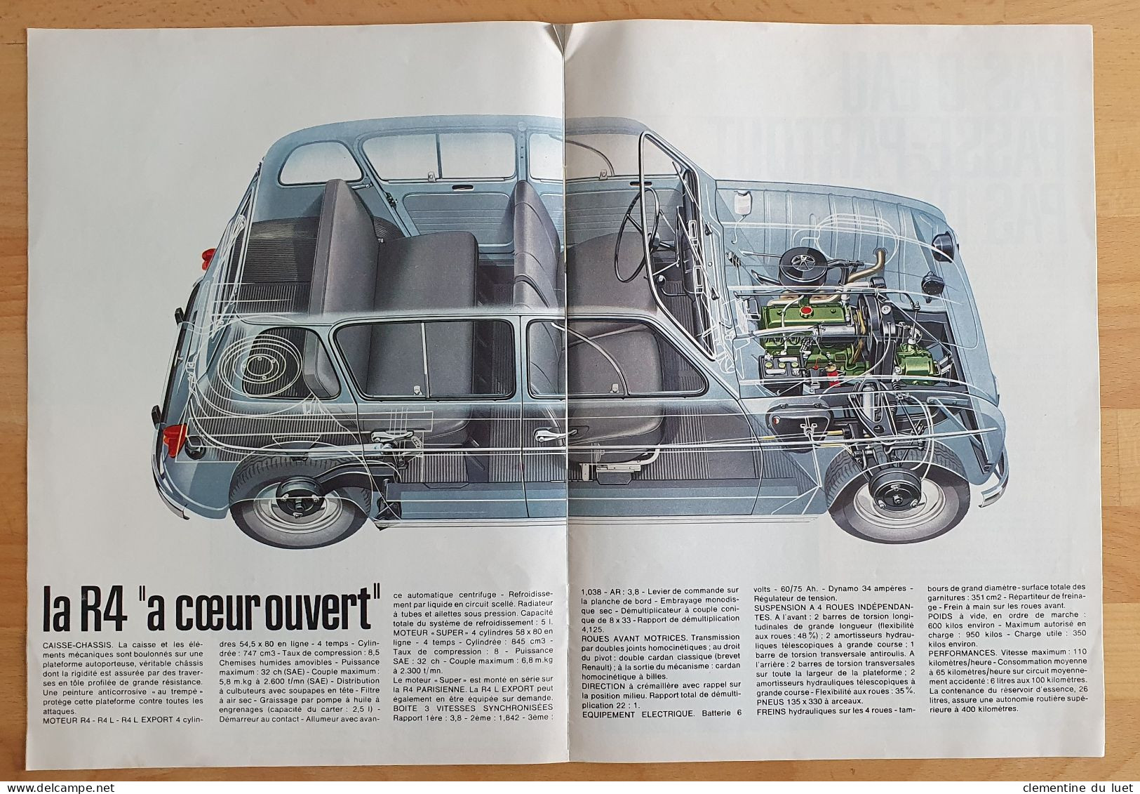 DOCUMENTS BROCHURE RENAULT 4 L