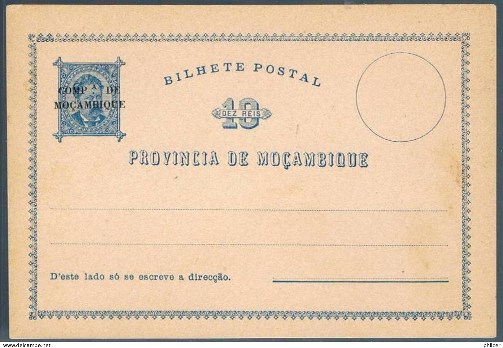 Companhia De Moçambique, Bilhete Postal - Mosambik