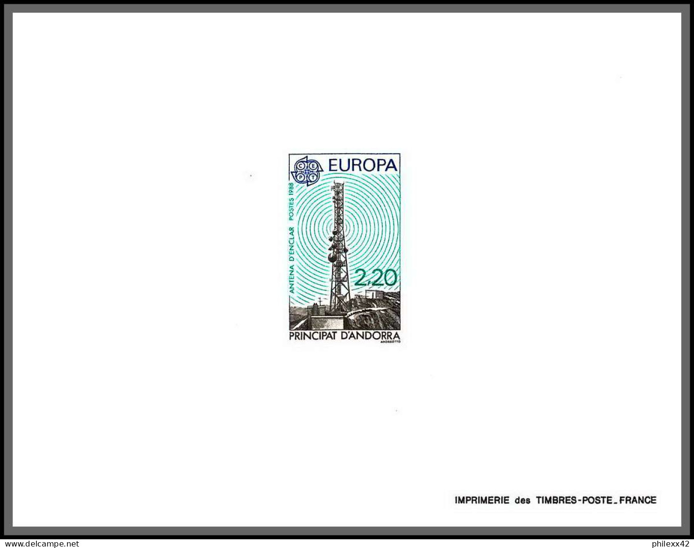 Andorre (Andorra) N°369/370 Europa 1988 Telecommunications épreuve De Luxe (deluxe Proof) Cote 115 - Ungebraucht