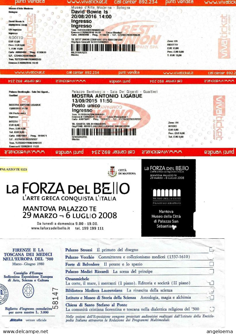 ITALIA ITALY - 10 Biglietti Ticket Mostre Arte - Tickets D'entrée